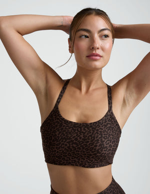 Espresso Leopard Softmark Slim Racerback Bra