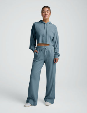 Breathe Easy Ribbed Wide Leg Pant
