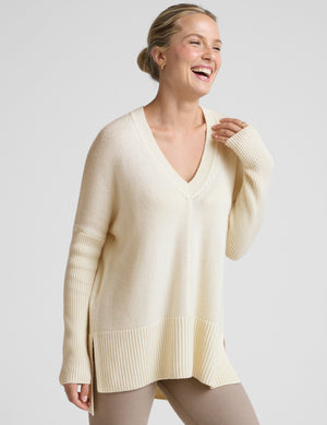 Wool-Cashmere V-Neck Sweater